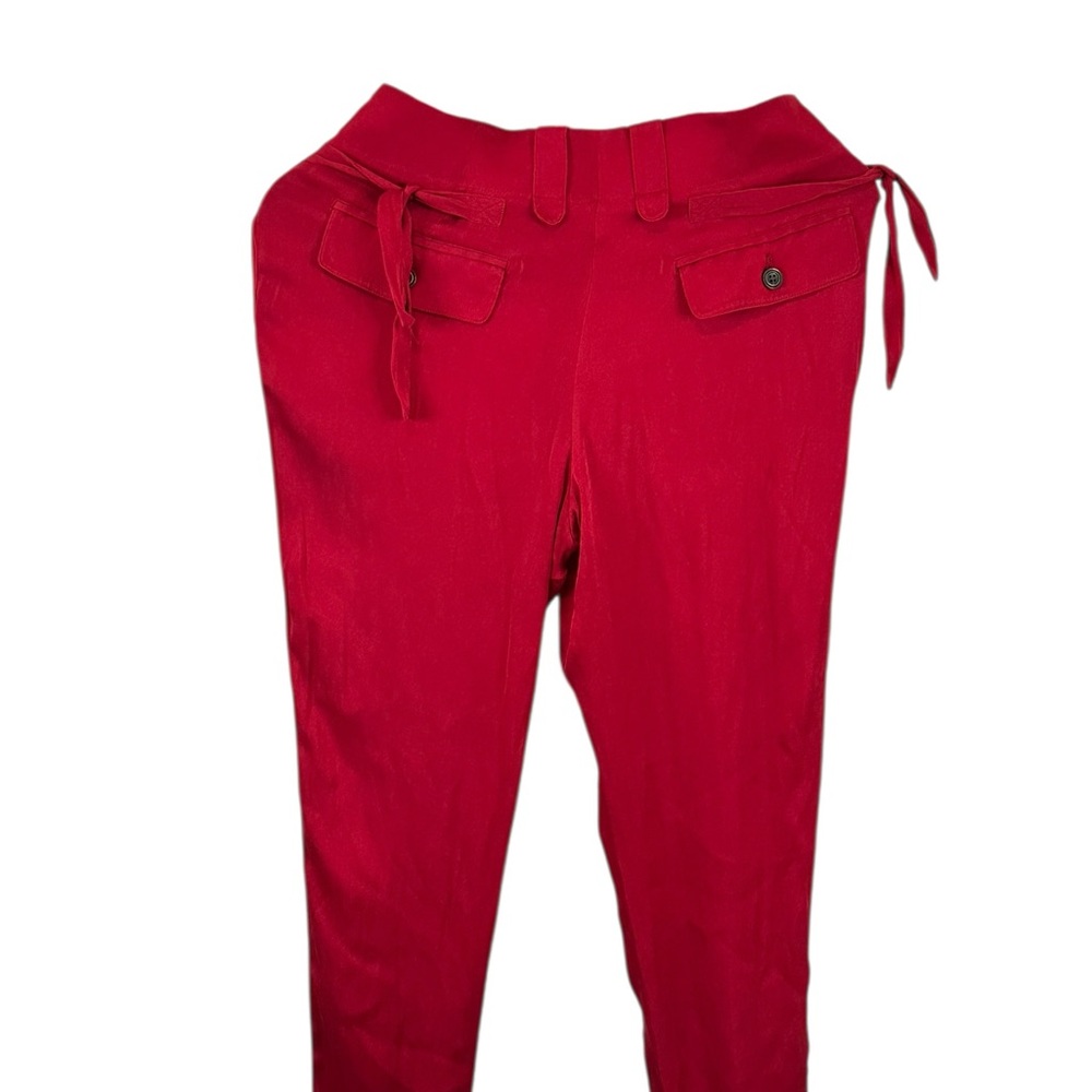 Rachel Zoe Vibrant Red Straight Leg Pants - Picture 7 of 13